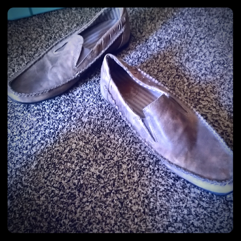 Mens leather sketcher loafers
